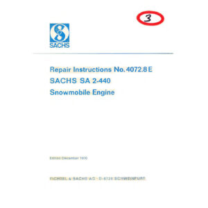 1970 SACHS SA-2-440 Snowmobile Engine Service Repair Manual PDF Download Sledmanuals