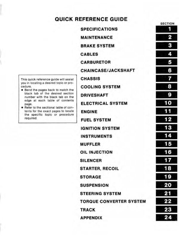 1981-1982 Kawasaki LTD440 Snowmobile Service Repair PDF Manual Download Sledmanuals