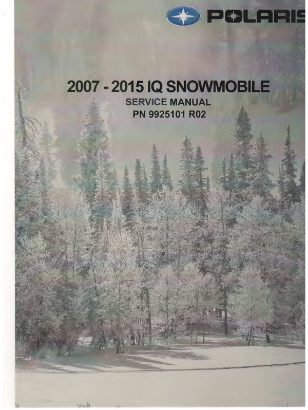 2007-2015 Polaris 550 600 700 800 IQ Chassis Snowmobiles Service Repair Manual PDF Download Sledmanuals