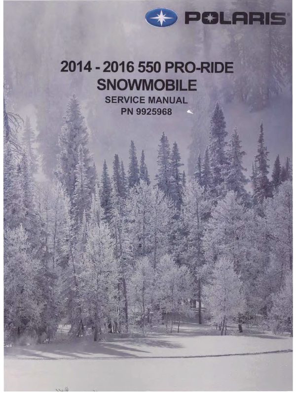 2014-2016 Polaris 550 Pro-Ride Snowmobiles Service Repair Manual PDF Download Sledmanuals