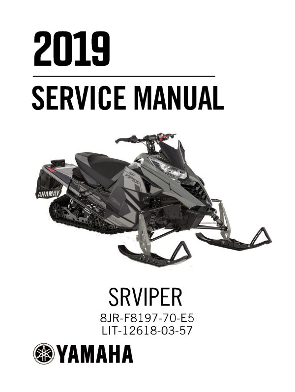 2019 Yamaha SRViper Snowmobiles Repair Service Manual PDF Download Sledmanuals