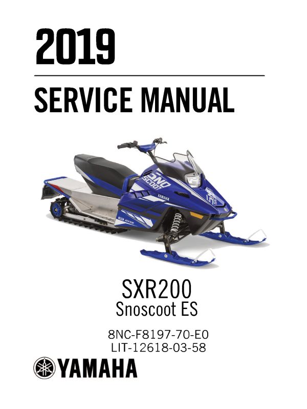 2019 Yamaha SRX200 SnoScoot ES Snowmobiles Repair Service Manual PDF Download Sledmanuals