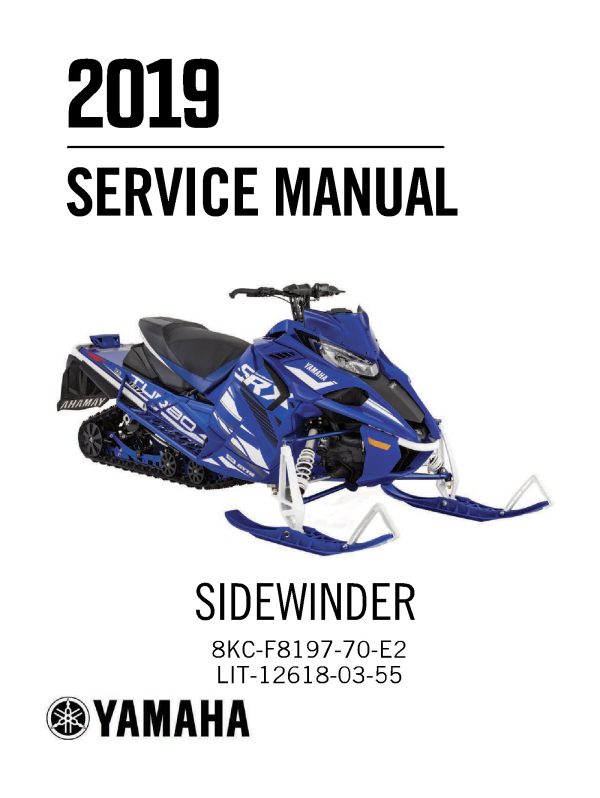 2019 Yamaha SideWinder Snowmobiles Repair Service Manual PDF Download Sledmanuals