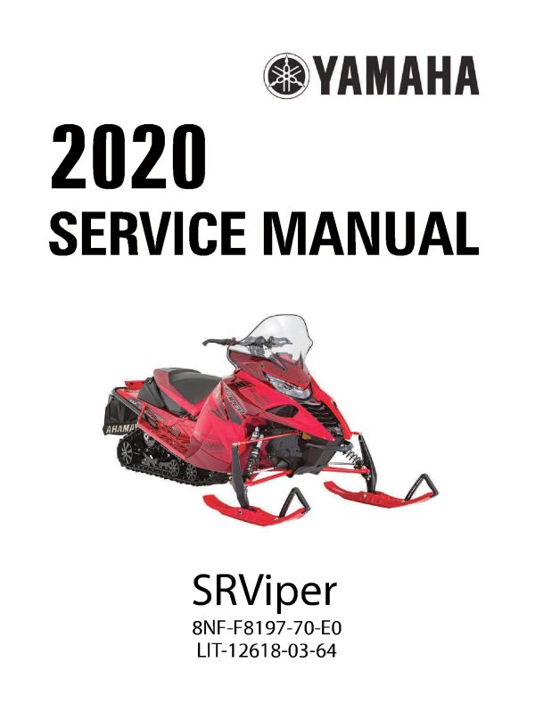 2020 Yamaha SRViper Snowmobiles Repair Service Manual PDF Download Sledmanuals