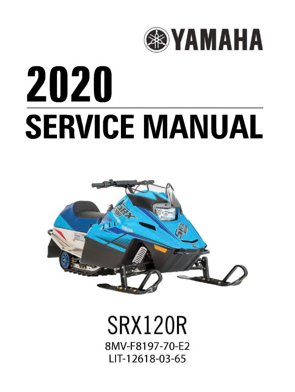 2020 Yamaha SRX120R Snowmobiles Repair Service Manual PDF Download Sledmanuals