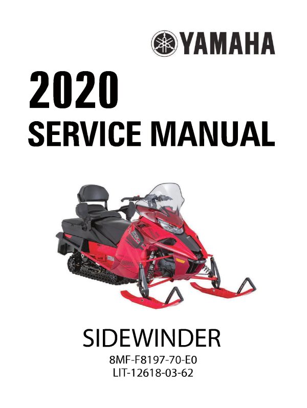 2020 Yamaha Sidewinder Snowmobiles Repair Service Manual PDF Download Sledmanuals