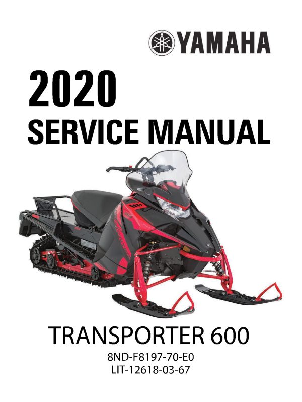 2020 Yamaha Transporter 600 Snowmobiles Repair Service Manual PDF Download Sledmanuals