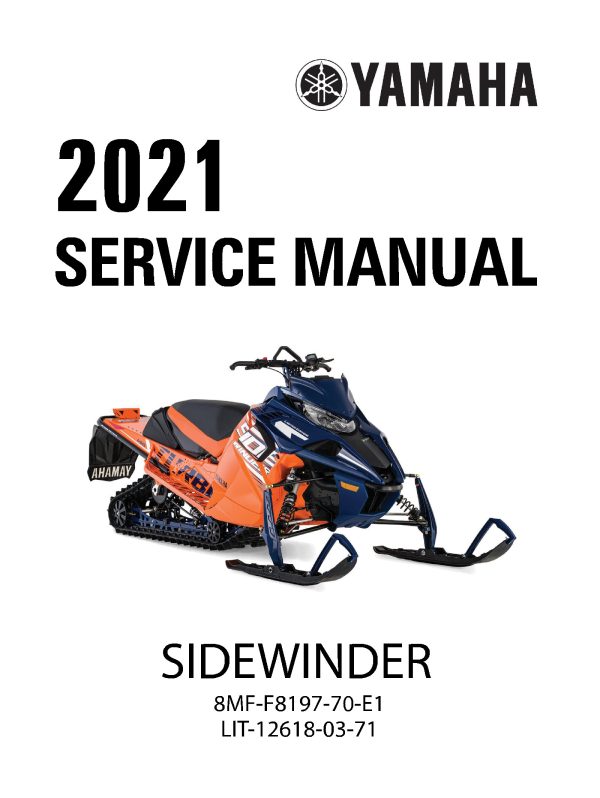 2021-2022 Yamaha Sidewinder Snowmobiles Repair Service Manual PDF Download Sledmanuals