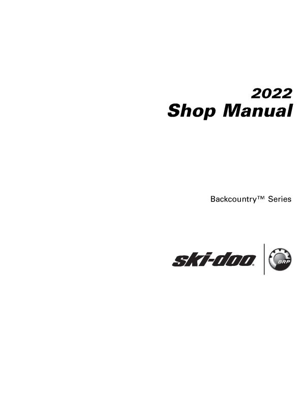 2022 Ski-doo Backcountry 600 EFI 600R 850 E-TEC Snowmobiles Repair Service Manual PDF Download Sledmanuals