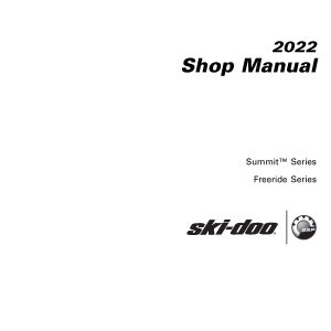 2022 Ski-doo Freeride Summit 600R 850 E-TEC Snowmobiles Repair Service Manual PDF Download Sledmanuals