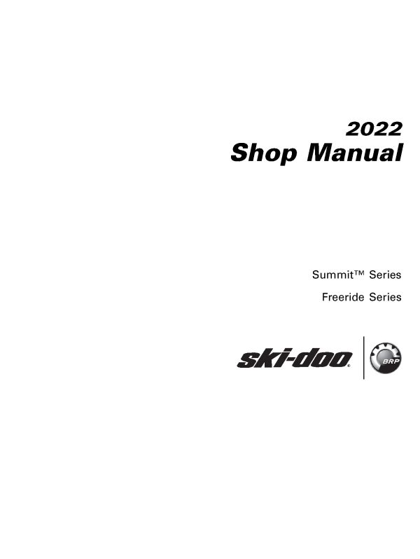 2022 Ski-doo Freeride Summit 600R 850 E-TEC Snowmobiles Repair Service Manual PDF Download Sledmanuals