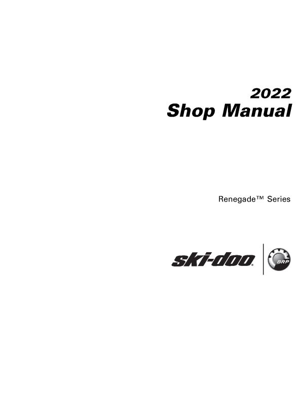 2022 Ski-doo Renegade 600 EFI 600R 850 E-TEC 600 900 ACE Snowmobiles Repair Service Manual PDF Download Sledmanuals