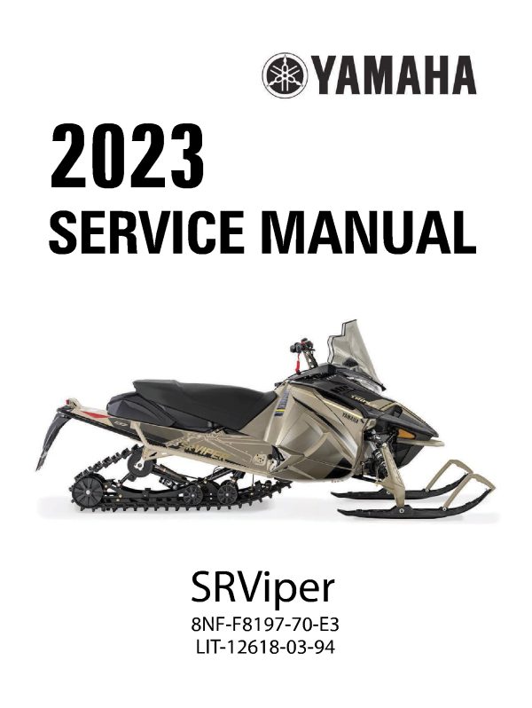 2023 Yamaha SRViper Snowmobiles Repair Service Manual PDF Download Sledmanuals