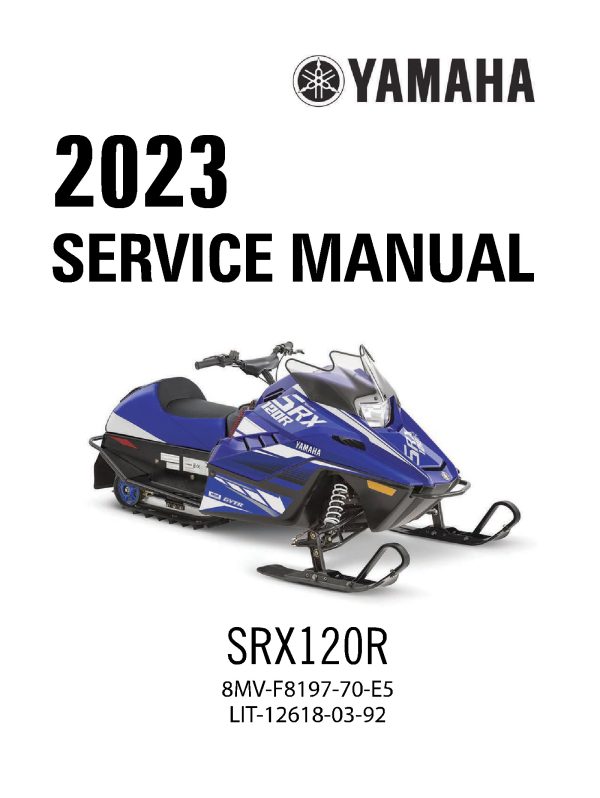 2023 Yamaha SRX120R Snowmobiles Repair Service Manual PDF Download Sledmanuals