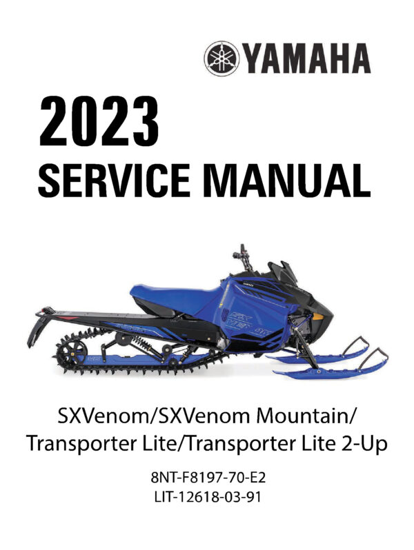 2023 Yamaha SXVenom Mountain Transporter Lite 2-Up Snowmobiles Service Repair Manual PDF Download Sledmanuals