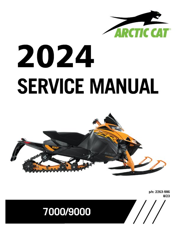 2024 Arctic Cat 7000 9000 ZR Pantera Thundercat Riot 4-Stroke Snowmobiles Repair Service Manual PDF Download Sledmanuals.com