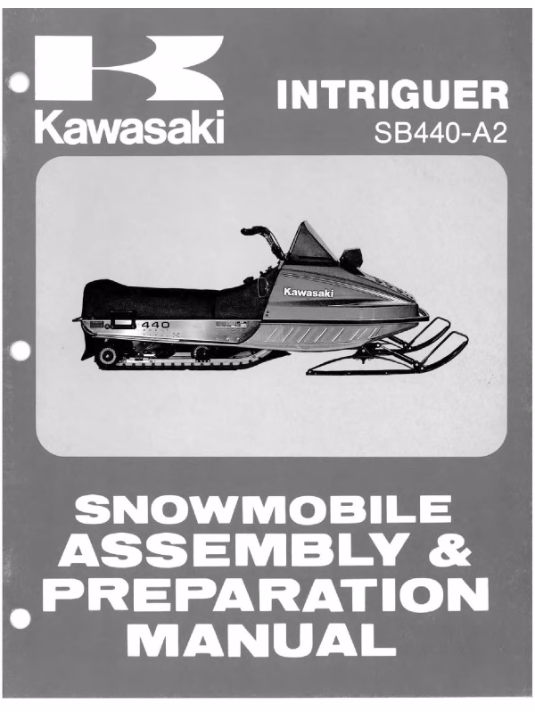 1978 Kawasaki Intriguer 440 Snowmobiles Repair Service Manual