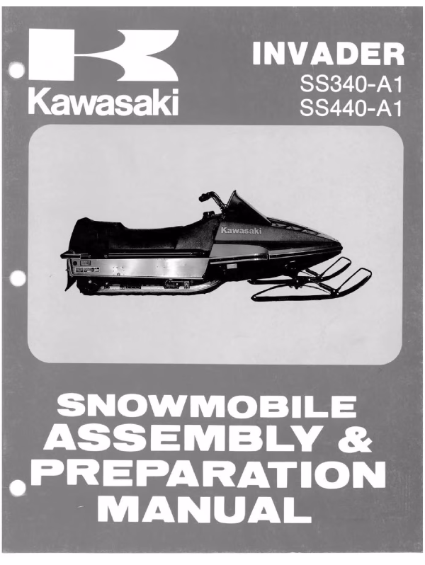 1978 Kawasaki Invader 340 440 Snowmobiles Repair Service Manual
