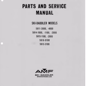 1967-1969 AMF Ski-Daddler Sno-Scout Super-Scout Snowmobiles Repair Service Manual