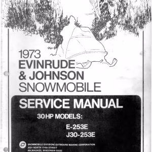 1973 EVINRUDE & JOHNSON 30HP E SNOWMOBILE MANUAL