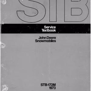 1973 John Deere 400 500 600 JDX4 JDX8 Snowmobiles Repair Service Manual