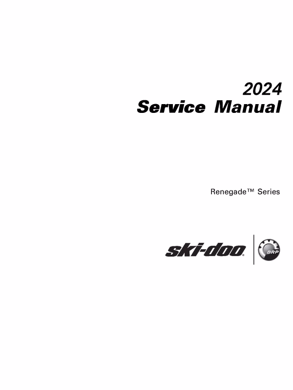 2024 Ski-Doo Renegade 600 EFI 600R 850 E-TEC 600 900 ACE Snowmobiles Repair Service Manual
