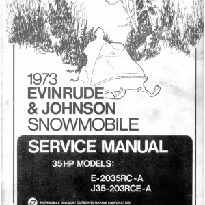 1973 EVINRUDE & JOHNSON 35HP SNOWMOBILE MANUAL
