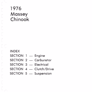 1976 MASSEY CHINOOK SNOWMOBILE SERVICE MANUAL