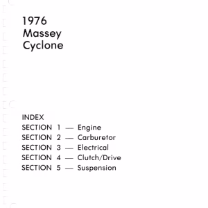 1976 Massey Cyclone Snowmobiles Repair Service Manual