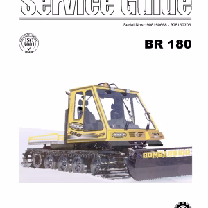 Bombardier BR 180 Tracked Groomer Repair Service Manual