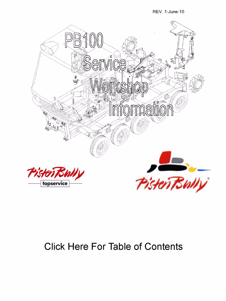 Pisten Bully PB100 Tracked Groomer Repair Service Manual